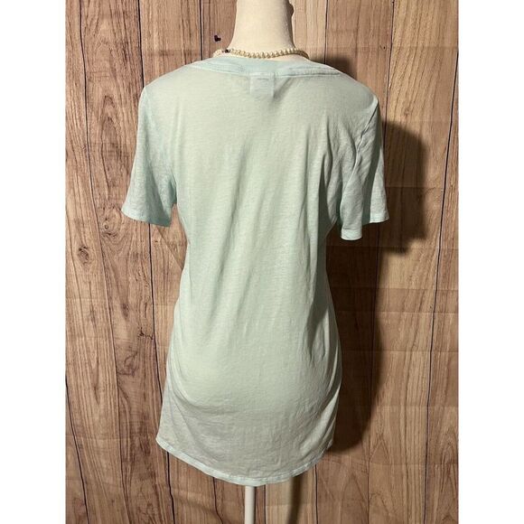Victorias Secret PINK Sleepwear Womens XS V-Neck Short Sleeve T Shirt Pale Green - Picture 5 of 8